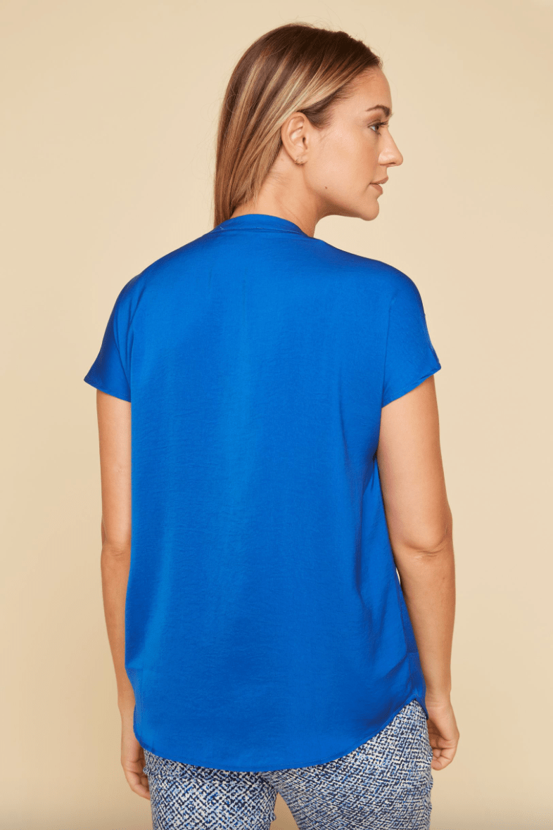 REN5016 S/S Woven Blouse - kc clothing