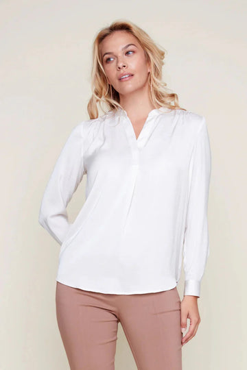 REN5084 Roll Sleeve Blouse - kc clothing