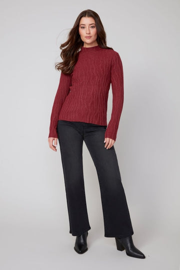 REN6909 Texture Wave Sweater - kc clothing