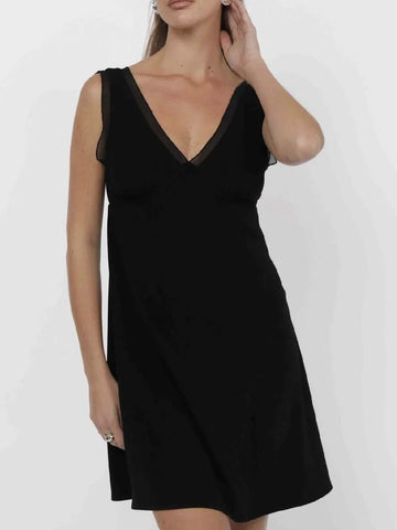 STL3336 My Heart Crepe Ruffle Chiffon Mini Dress