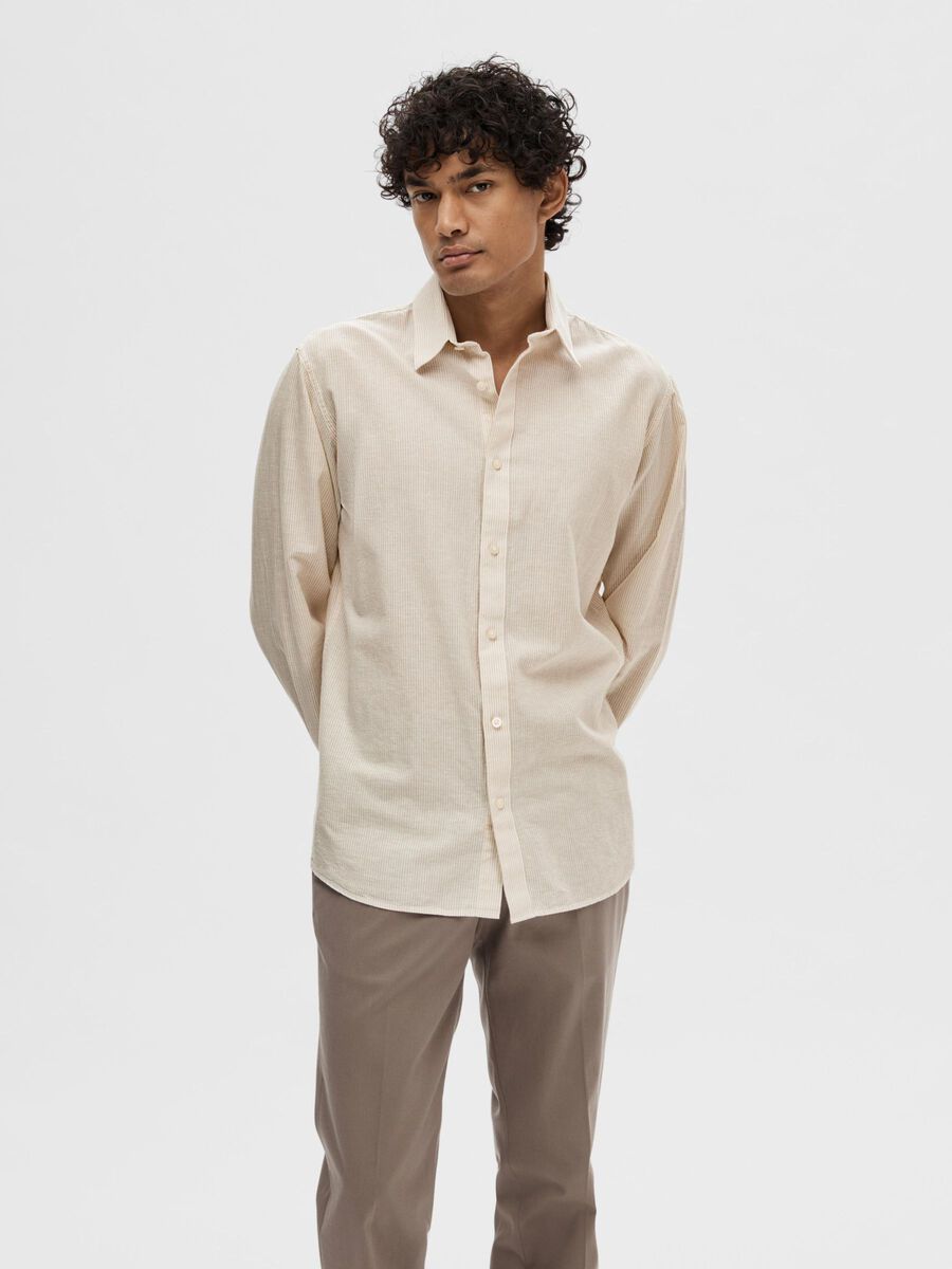 SEL16078867 Slim Linen Sun Shirt - kc clothing
