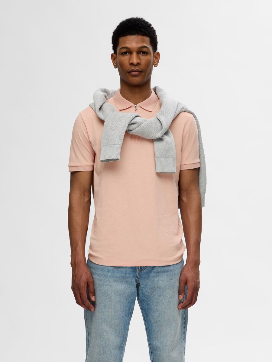 SEL16079026 Fave Zip Polo - kc clothing