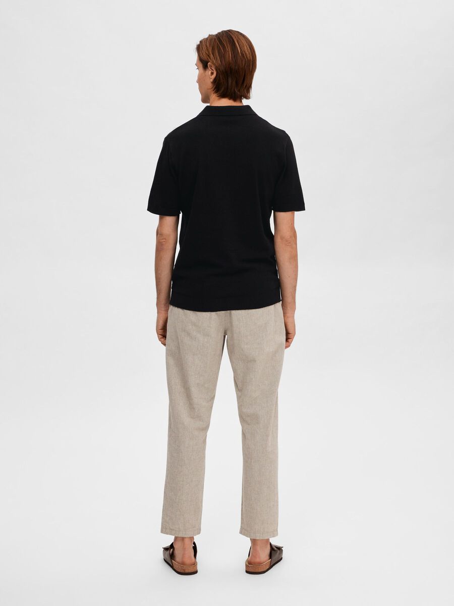 SEL16090124 Lake Linen Polo - kc clothing