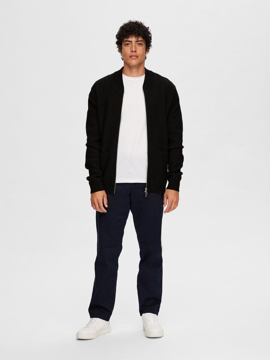 SEL16091854 Reason Boiled Wool Zip - kc clothing