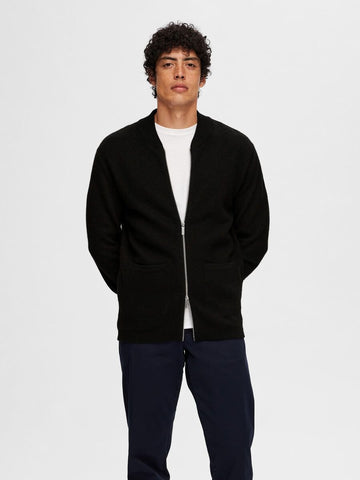 SEL16091854 Reason Boiled Wool Zip - kc clothing