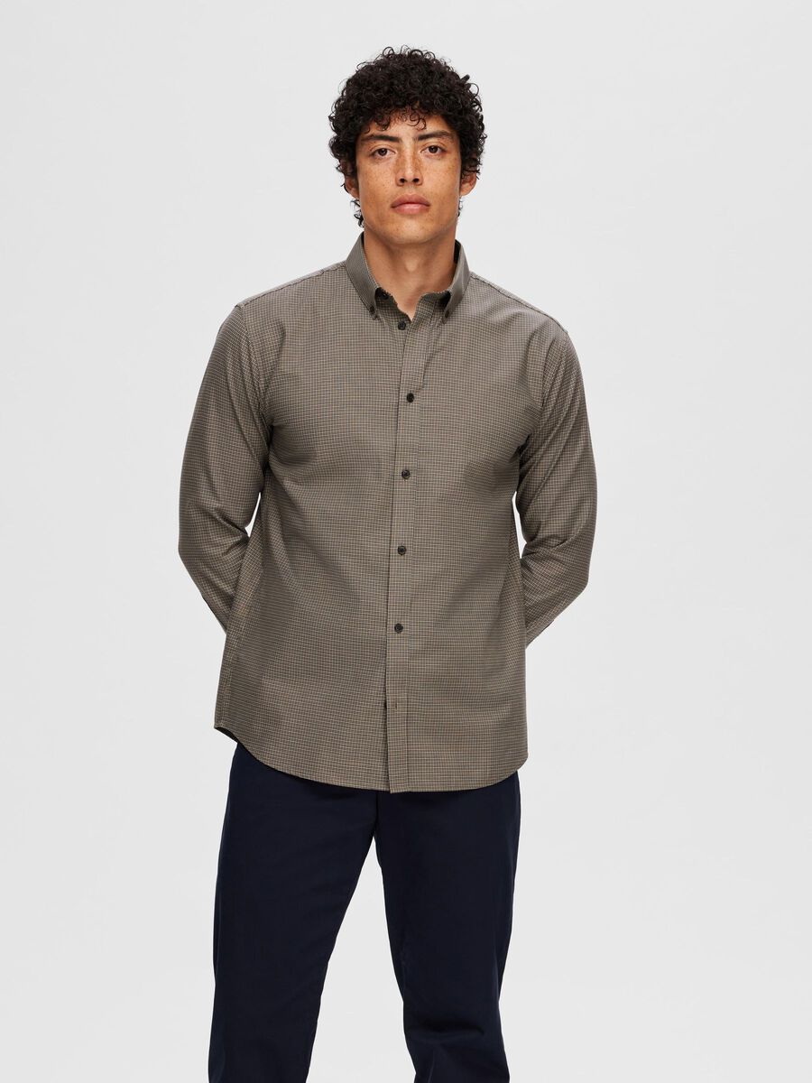 SEL16091988 Reg Sirius Mini Check Shirt - kc clothing