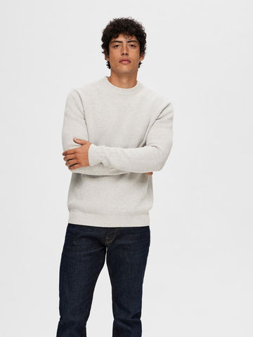 SEL16092599 Dane Knit Structured Crew Neck - kc clothing