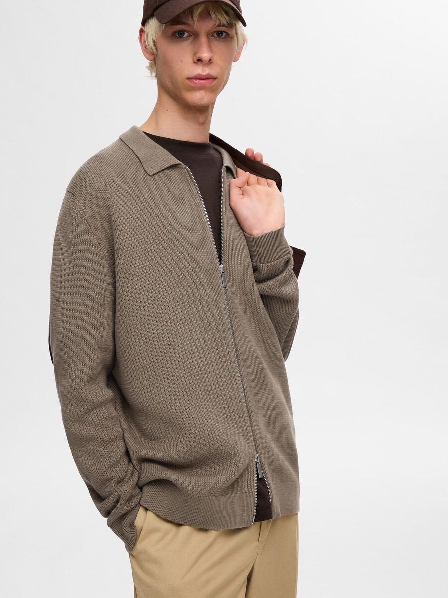 SEL16094493 Dane Knit Zip Cardigan - kc clothing