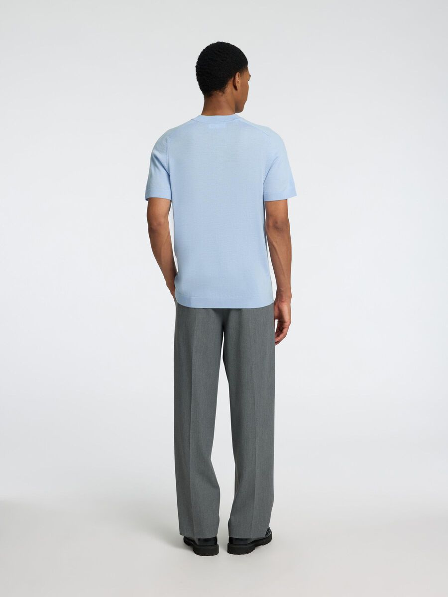 SEL16096370 Tray S/S Merino Crewneck - kc clothing
