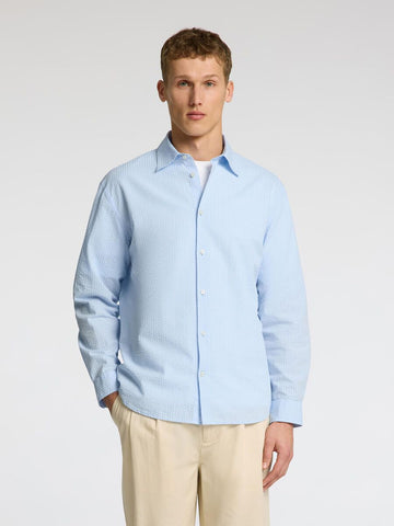 SEL16096884 Derek Seersucker Shirt - kc clothing