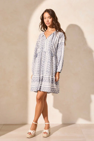 TR 5816o Lined Multi Cut Dress - kc clothing