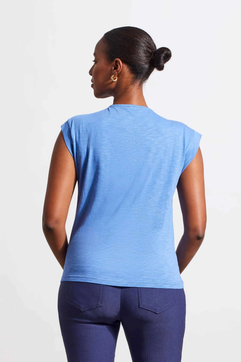 TR1726o Sleeveless Ruched Top - kc clothing