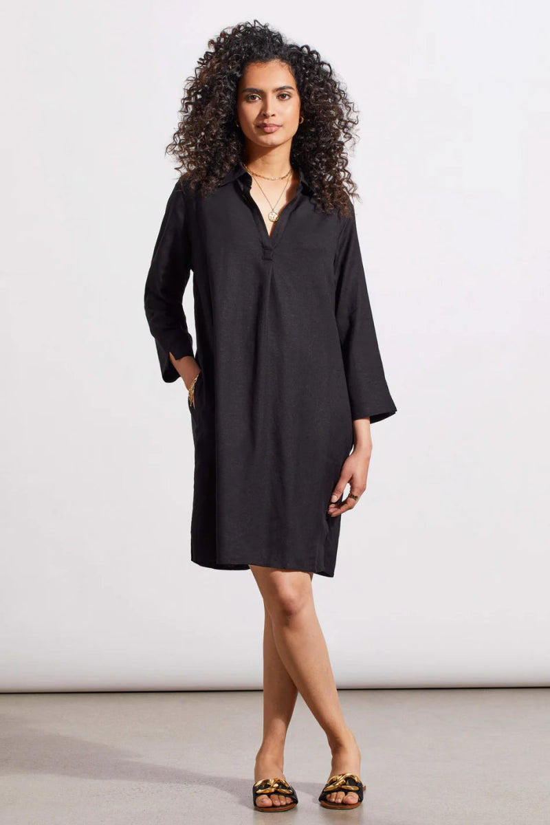 TR1765o 3/4 Sleeve Dress W/Pockets - kc clothing