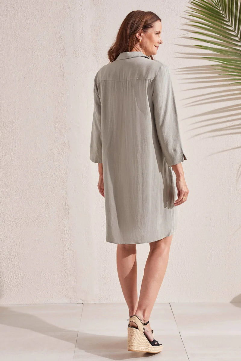 TR1765o 3/4 Sleeve Dress W/Pockets - kc clothing