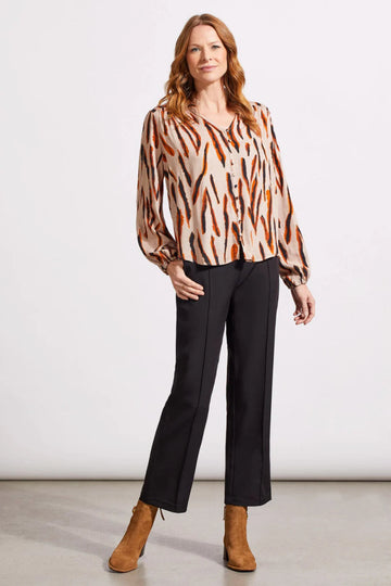TR1908o Jacquard Challis BU Blouse - kc clothing