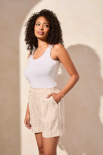 TR2114o Pull On Short W/Ruffle Waistband - kc clothing