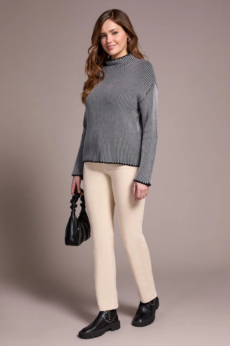 TR2255o L/S Funnel Neck Sweater - kc clothing