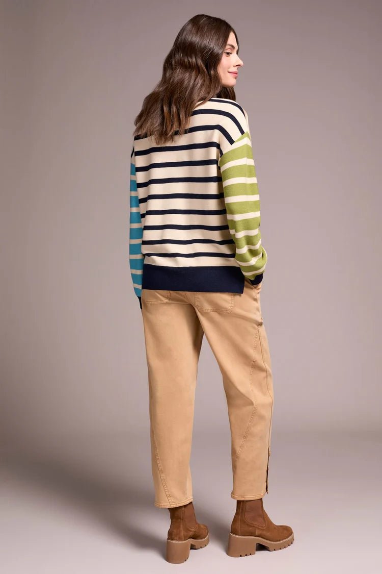 TR2364o L/S Crew Neck Sweater W/Buttons - kc clothing