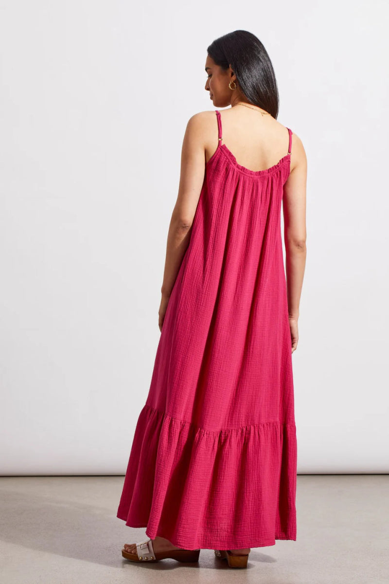 TR5348o Gauze Maxi Dress W/Pockets - kc clothing