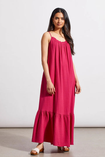 TR5348o Gauze Maxi Dress W/Pockets - kc clothing