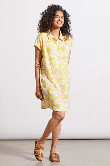TR5398o Cap Sleeve Shirt Dress - kc clothing