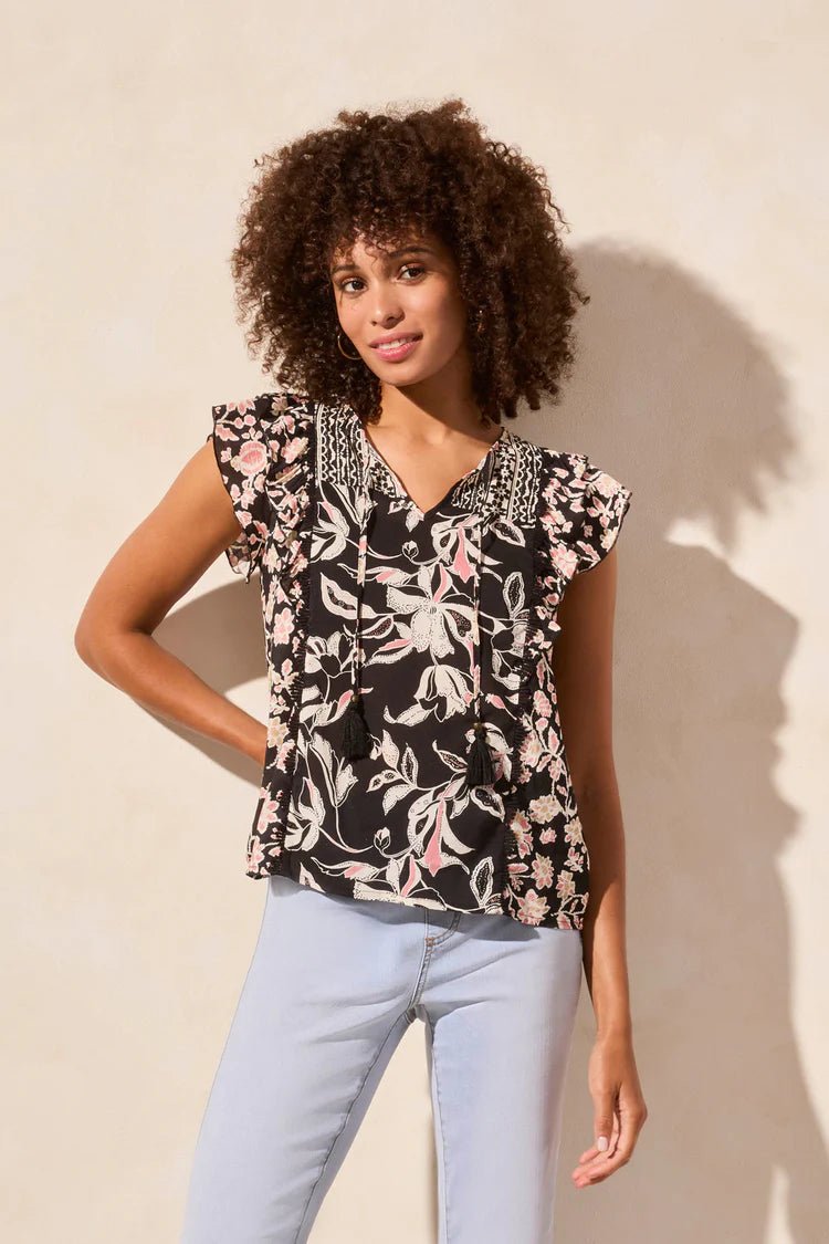 TR5430o Mixed Print Blouse - kc clothing