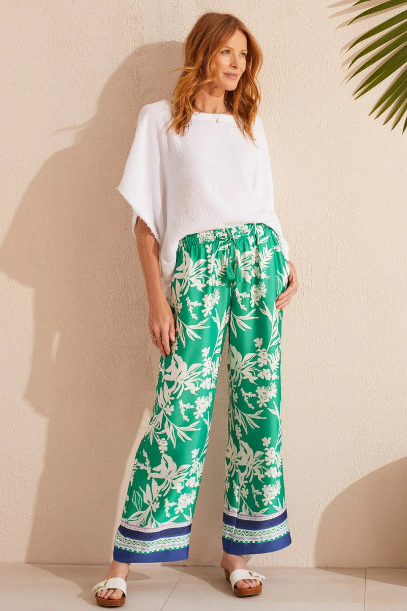 TR5471o Flowy Boarder Print Pant - kc clothing