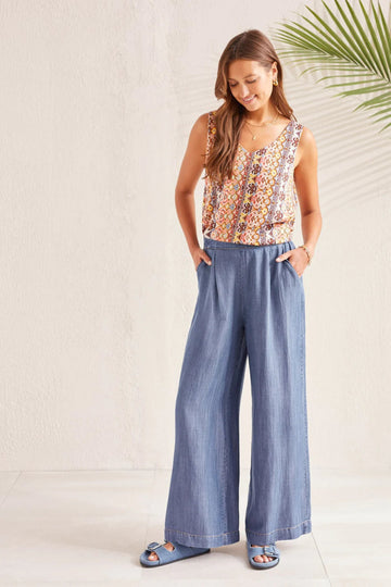 TR5493o Flowy Wide Leg Pant - kc clothing