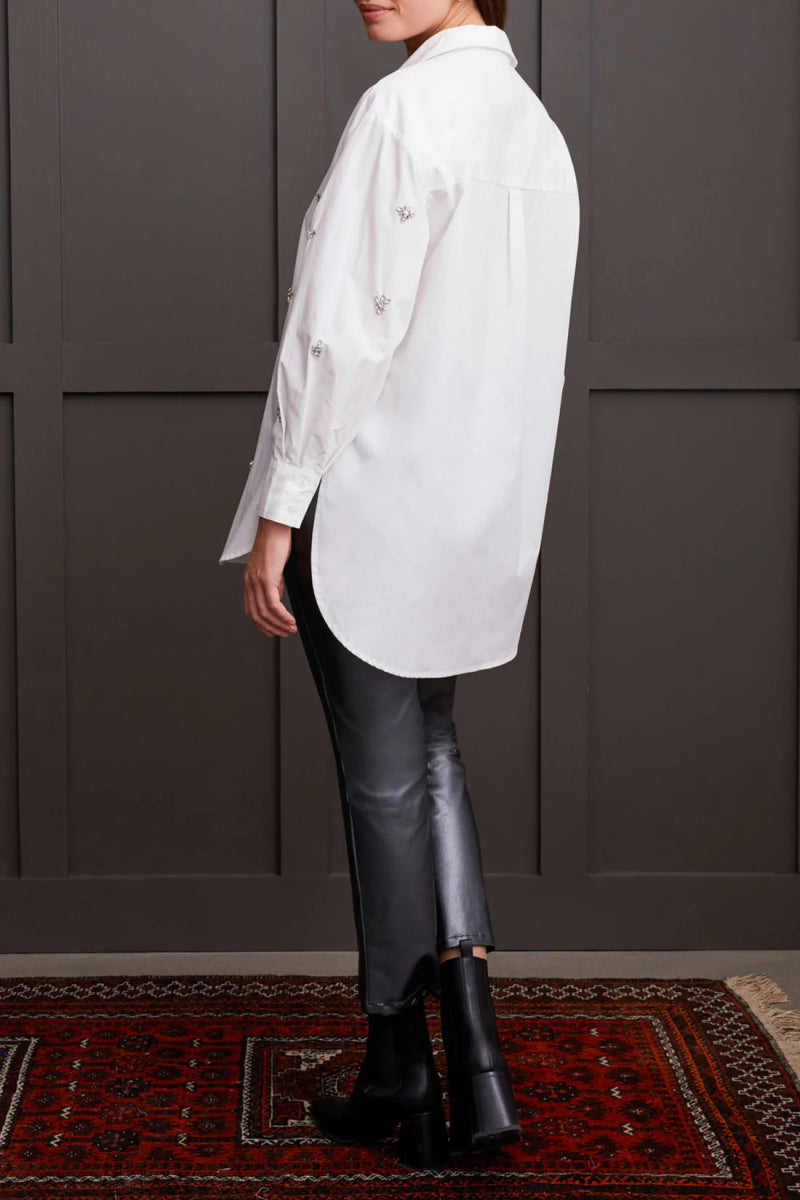 TR5663o Embellished Loose Shirt - kc clothing