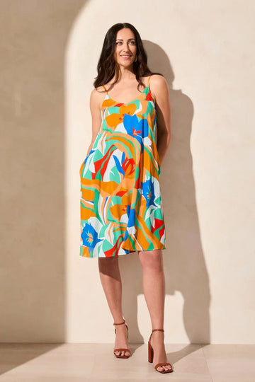 TR5779o Unlined Dress W/Pockets - kc clothing