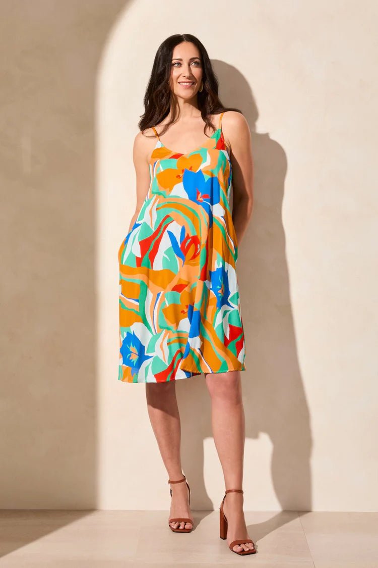 TR5779o Unlined Dress W/Pockets - kc clothing