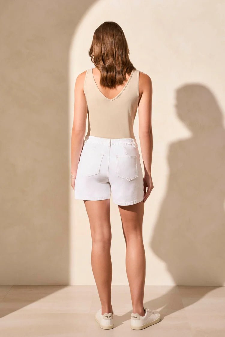 TR5815o Audry Mid Rise Pleated Wide Leg Shorts - kc clothing