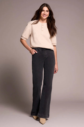 TR5860o Audrey Pul lOn Flare Jean - kc clothing