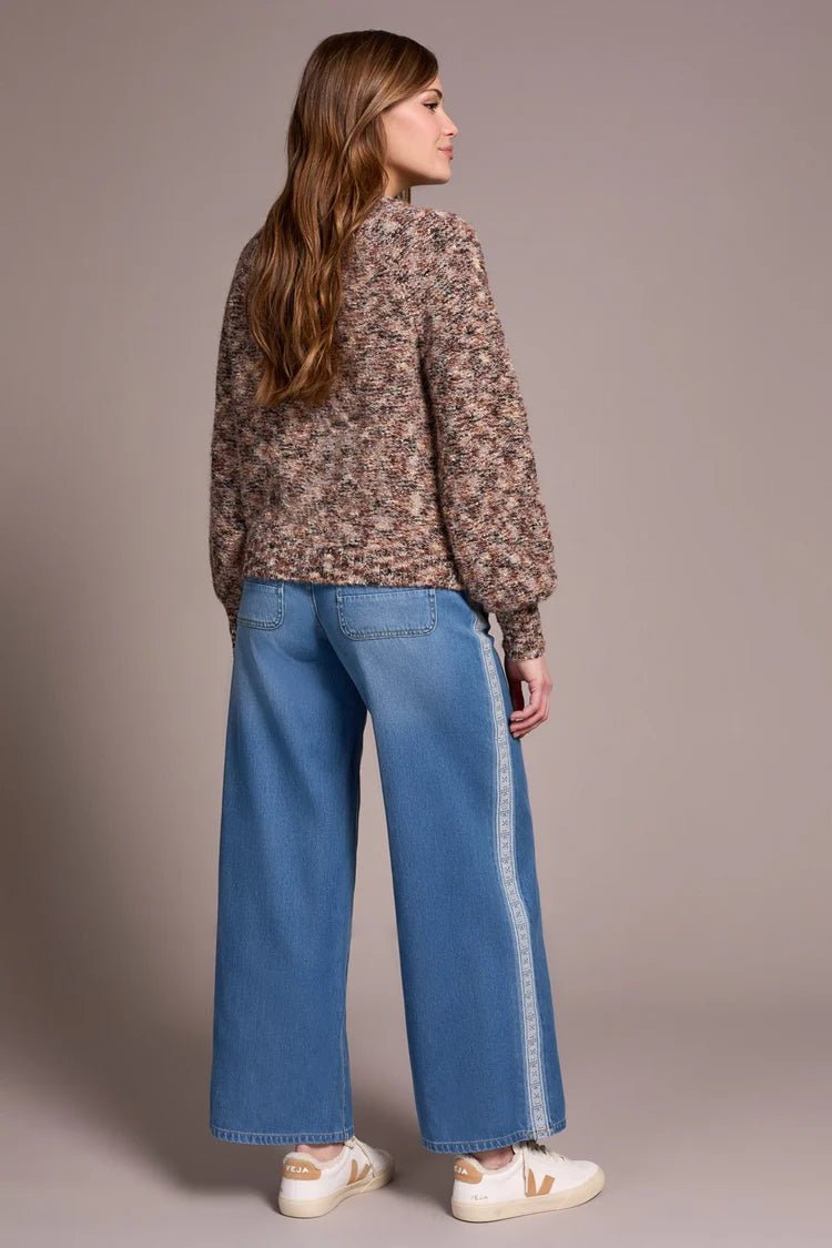 TR5995o Raglan Sleeve Button Front Sweater - kc clothing