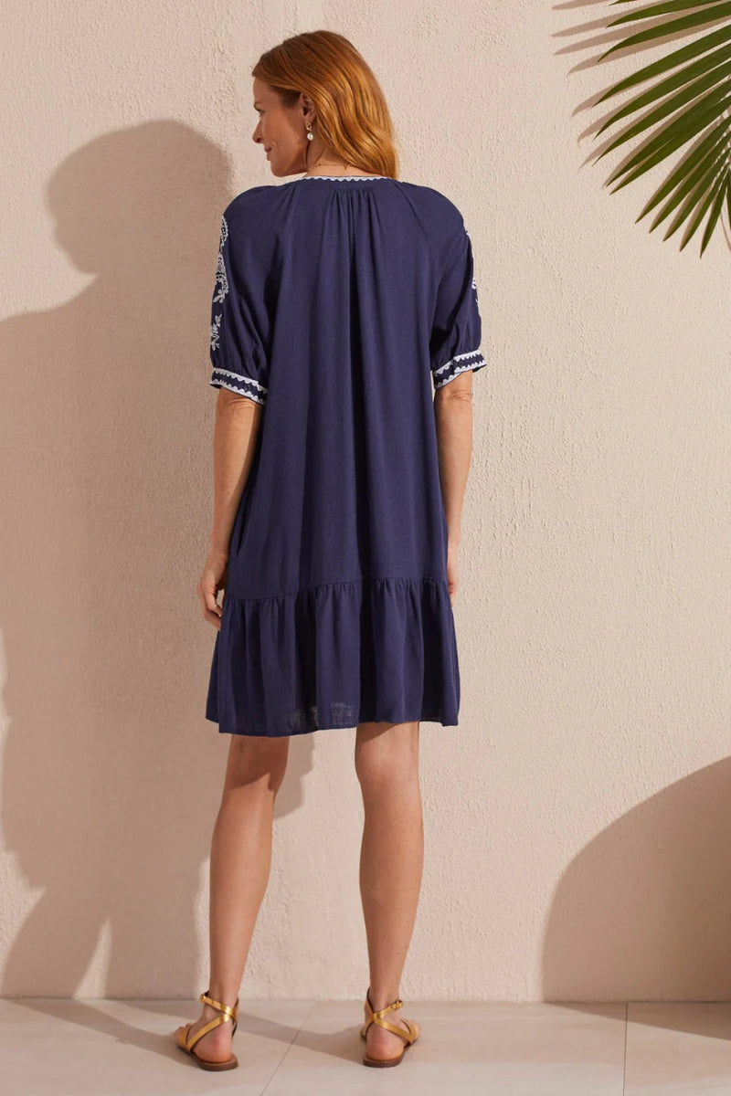 TR897o Notch Neck Dress - kc clothing