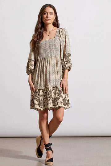 TR901o Wear 2 Ways Embroidered Dress - kc clothing