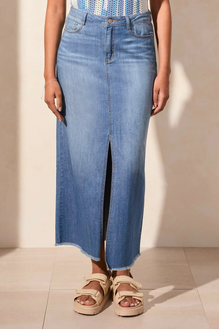 TR5407o Full Length Denim Skirt