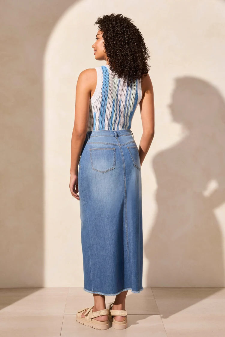 TR5407o Full Length Denim Skirt