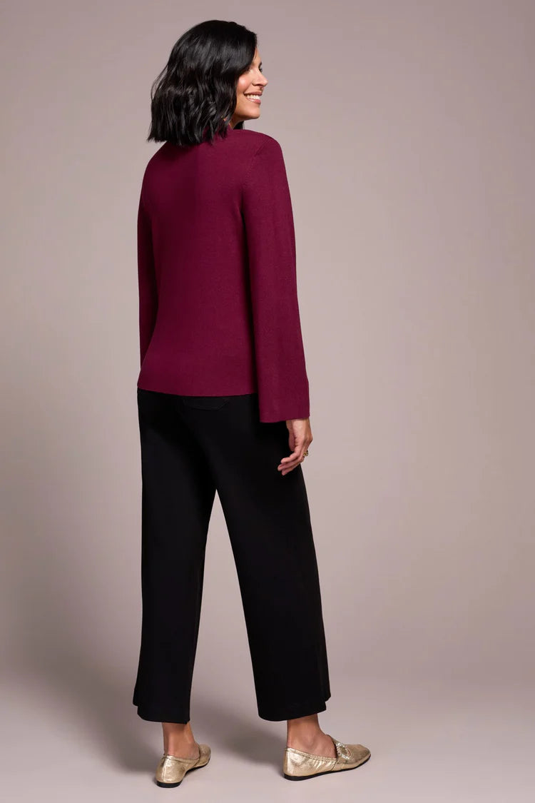 TR1921o Bell Sleeve Funnel Neck Sweater