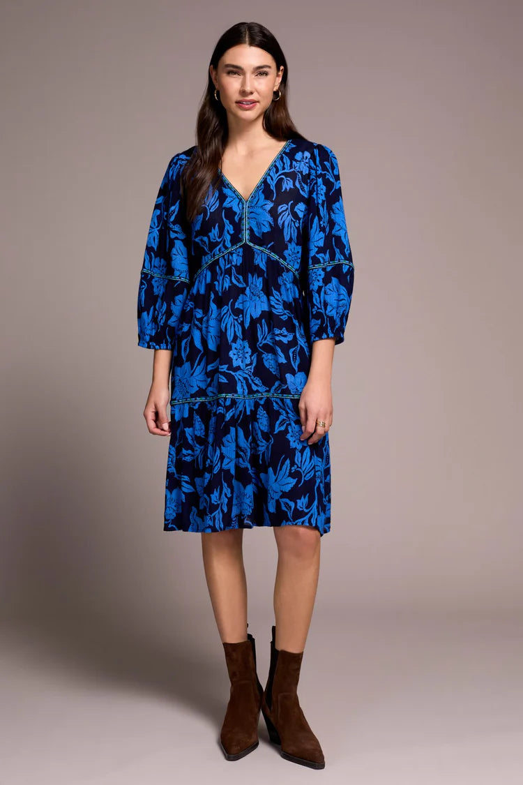 TR5990o Dress W/Embroidery Detail