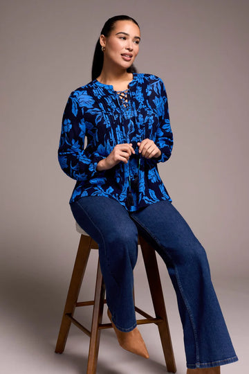 TR5989o Blouse W/Pintuck And Ties