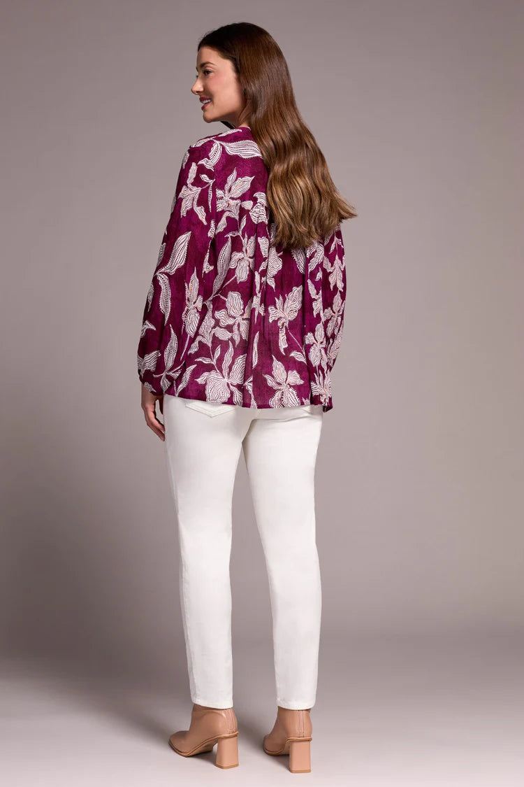 TR5989o Blouse W/Pintuck And Ties