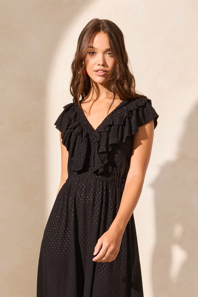 TR917o Maxi Dress W/Frill Accent