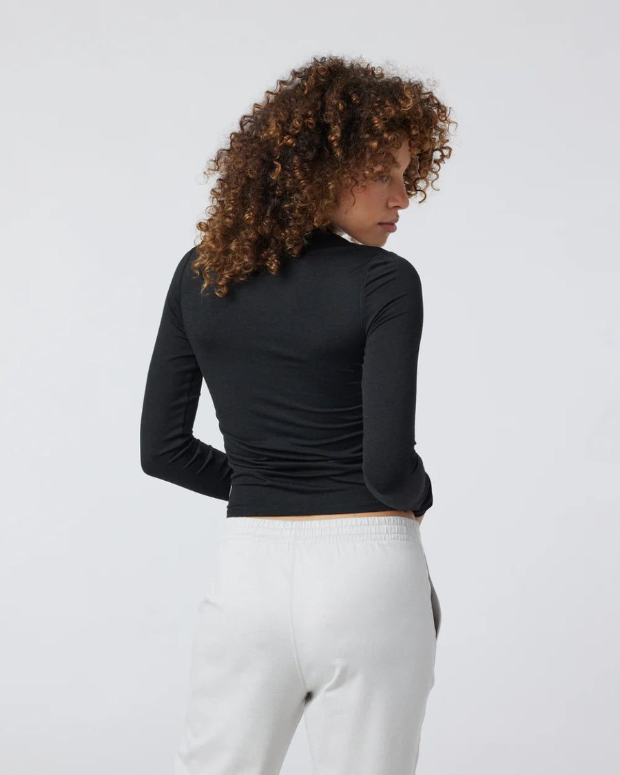 VW1173 L/S Halo Ruched Tee - kc clothing