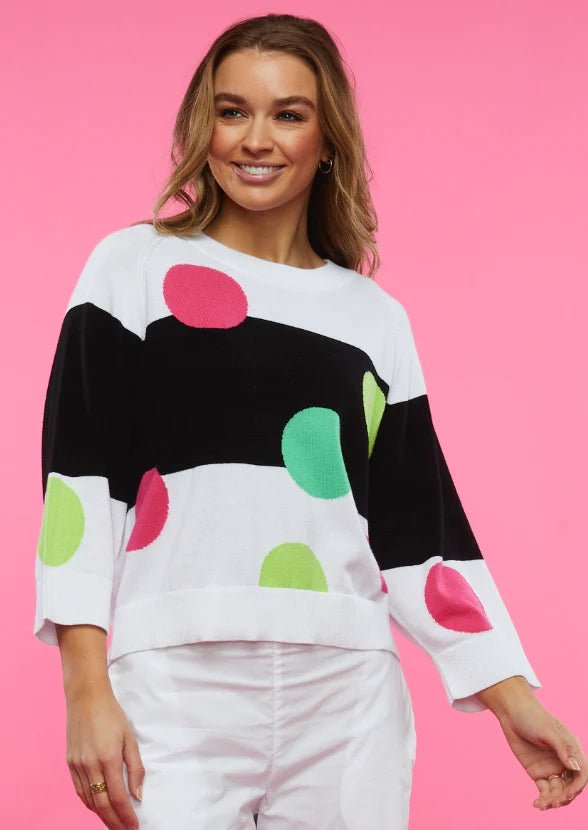 ZP6419u Spot - Stripe Sweater - kc clothing