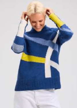 ZP7502U Road Map Sweater - kc clothing