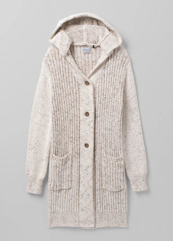 Hooded top duster sweater