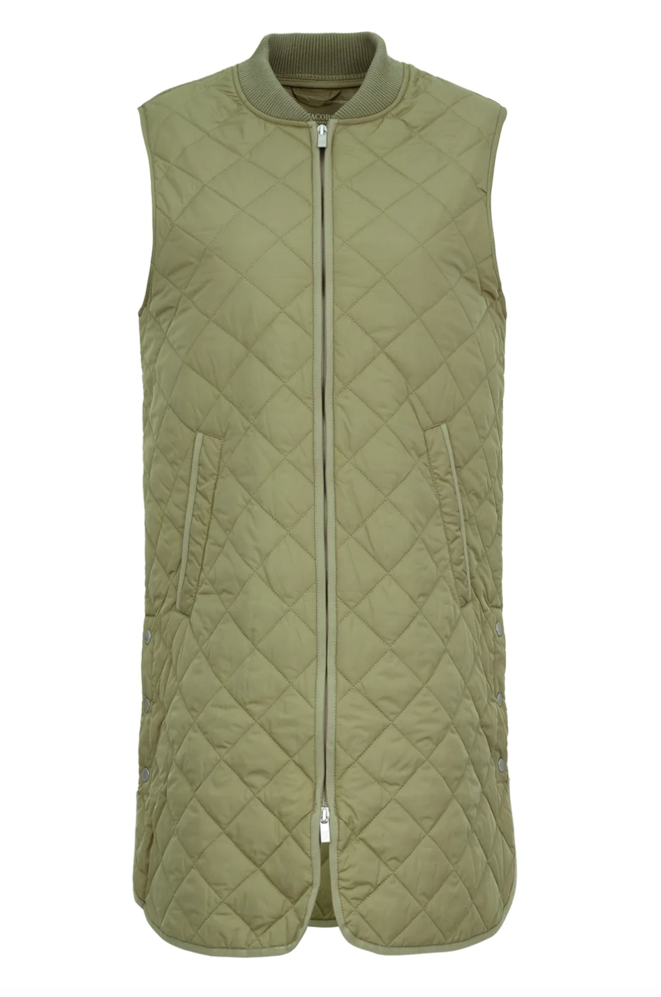 [COVERNAT]★short quilted vest HOODED SHORT QUILT VEST - Coriander