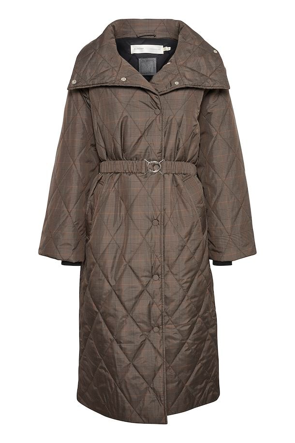 INW30107411 Canja Check Belted Coat